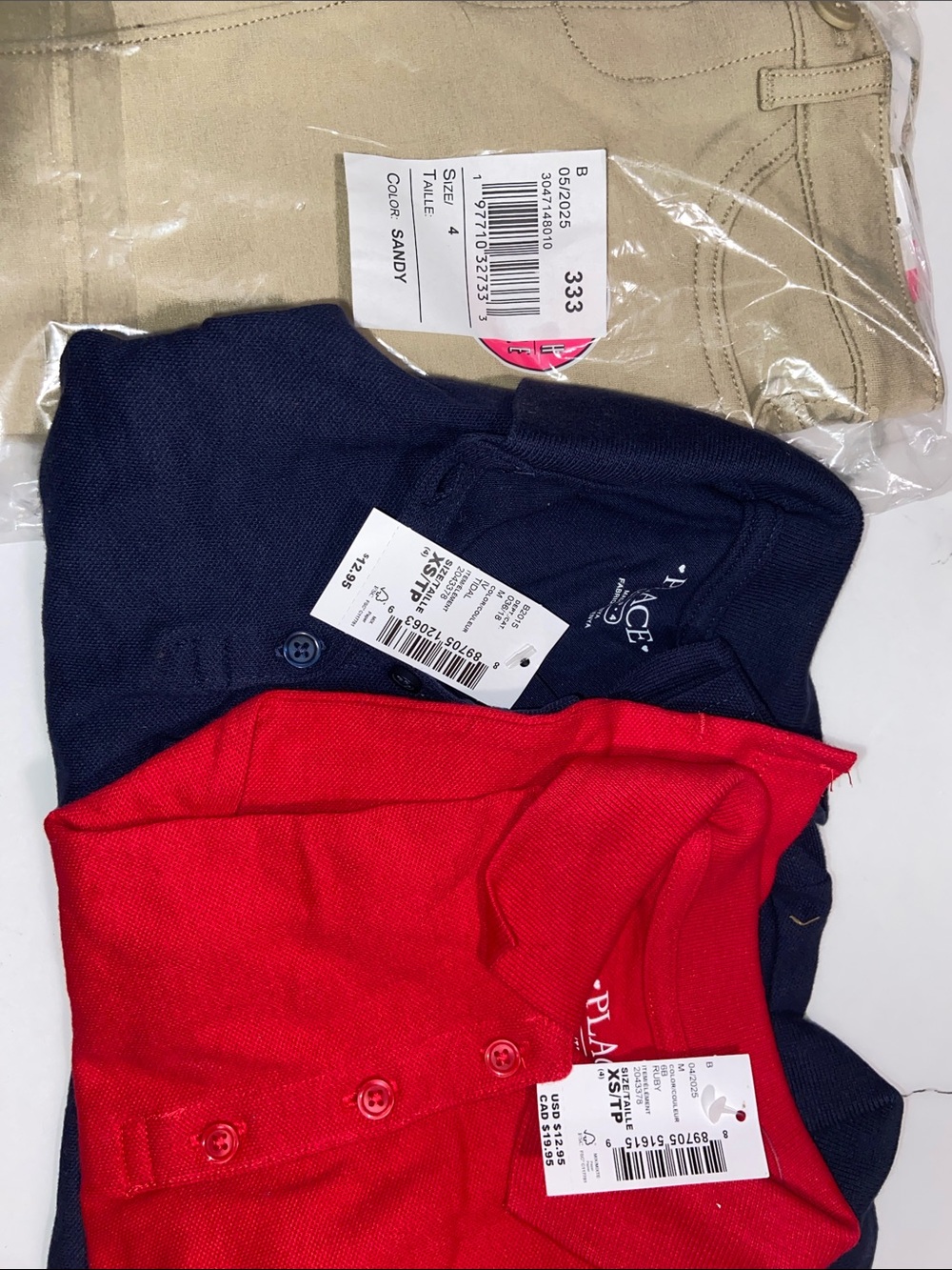 The Children's Place Red & Navy Polo Matching Set